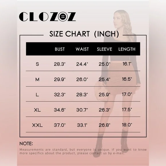 NWT- CLOZOZ Women’s Crop Top Blouse Square Neck, Long Bell Sleeve, Lettuce Trim - Picture 6 of 8